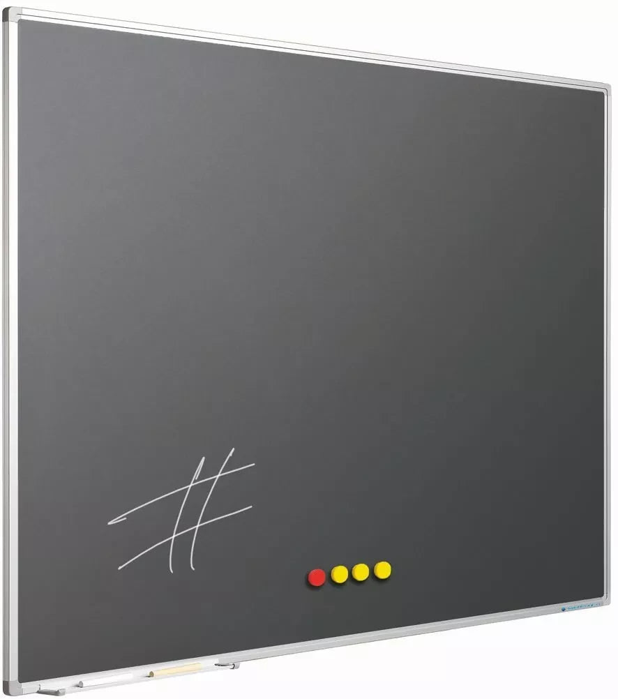 Krijtbord PRO Elvis - Magnetisch - Schoolbord - Eenvoudige montage - Emaille staal - Grijs - 120x400cm Krijtborden