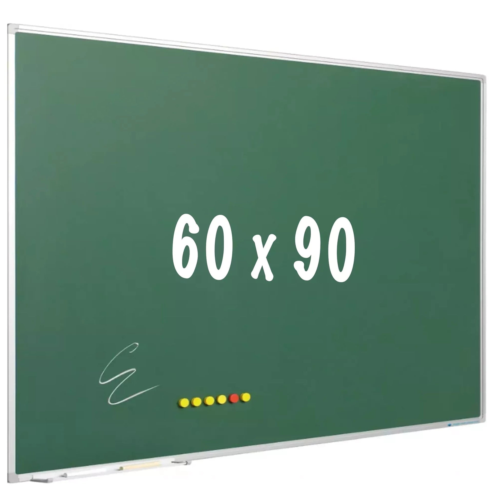 Krijtbord PRO Enrique - Magnetisch - Schoolbord - Eenvoudige montage - Emaille staal - Groen - 90x60cm Krijtborden