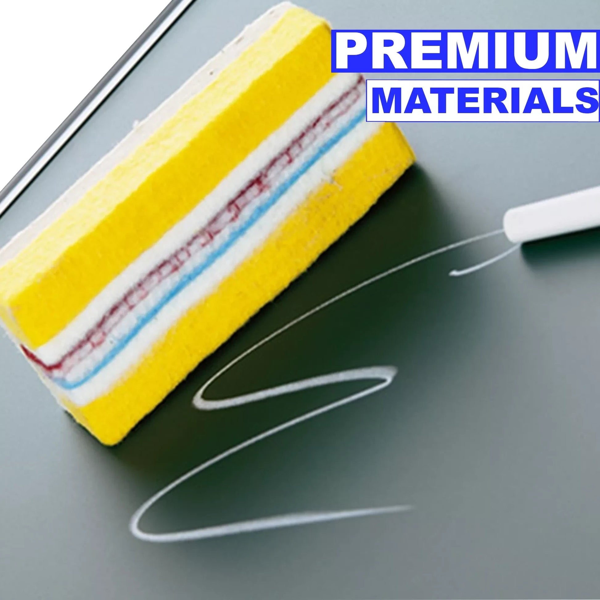 Krijtbord PRO Hallie - Magnetisch - Schoolbord - Eenvoudige montage - Emaille staal - Groen - 100x100cm Krijtborden