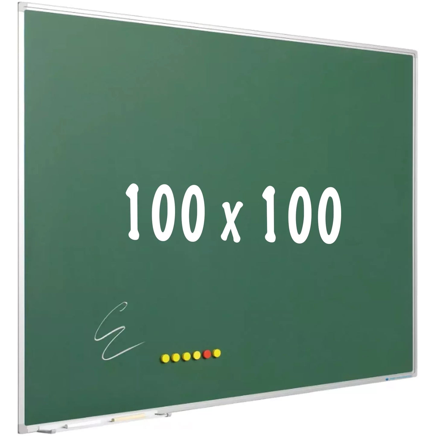 Krijtbord PRO Hallie - Magnetisch - Schoolbord - Eenvoudige montage - Emaille staal - Groen - 100x100cm Krijtborden
