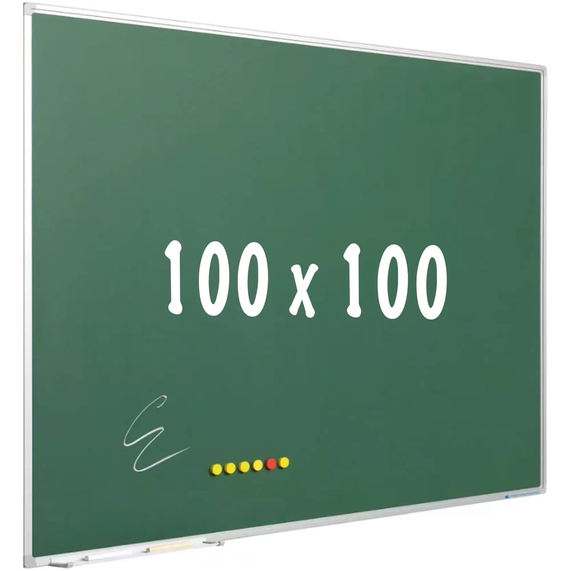 Krijtbord PRO Hallie - Magnetisch - Schoolbord - Eenvoudige montage - Emaille staal - Groen - 100x100cm Krijtborden