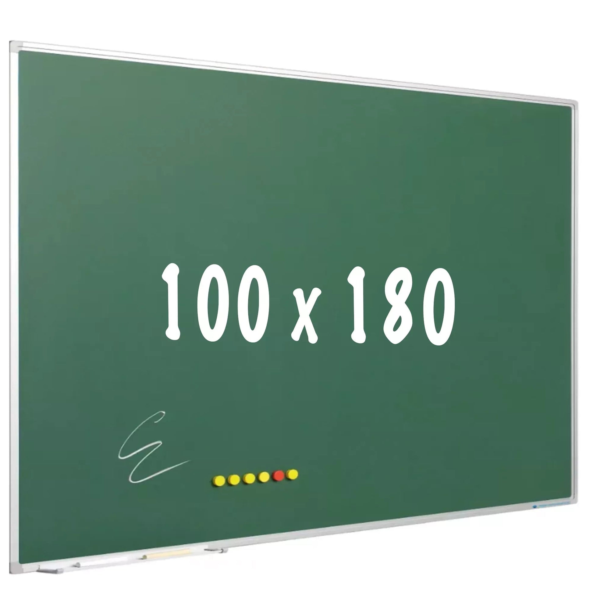 Krijtbord PRO Lozano - Magnetisch - Schoolbord - Eenvoudige montage - Emaille staal - Groen - 100x180cm Krijtborden