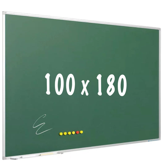 Krijtbord PRO Lozano - Magnetisch - Schoolbord - Eenvoudige montage - Emaille staal - Groen - 100x180cm Krijtborden