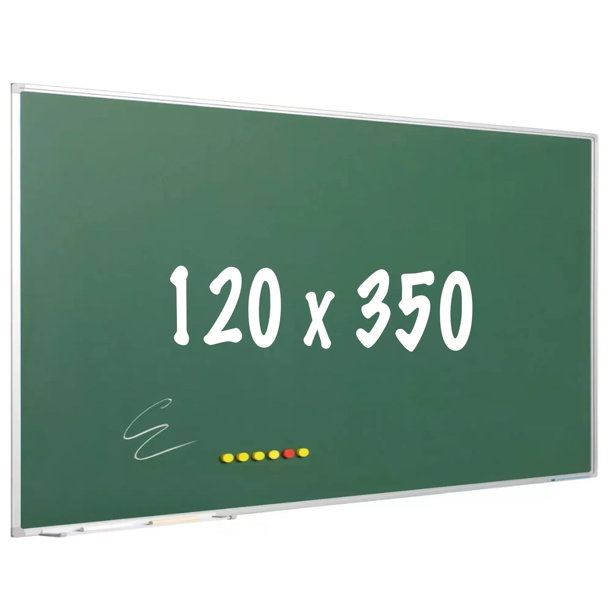 Krijtbord PRO Rios - Magnetisch - Schoolbord - Eenvoudige montage - Emaille staal - Groen - 120x350cm Krijtborden