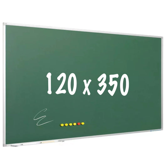Krijtbord PRO Rios - Magnetisch - Schoolbord - Eenvoudige montage - Emaille staal - Groen - 120x350cm Krijtborden