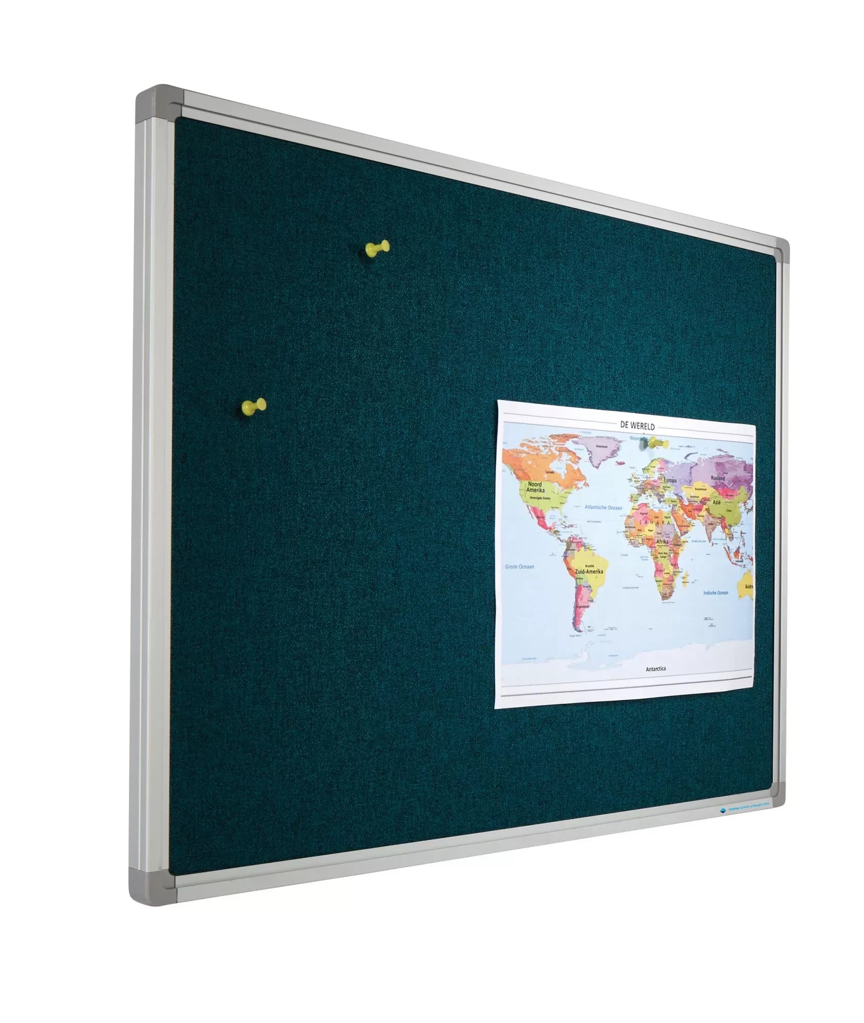 Prikbord Camira stof PRO Amalia - Aluminium frame - Eenvoudige montage - Punaises - Prikborden - 120x240cm prikbord