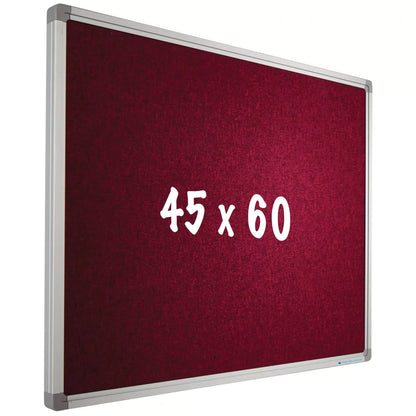 Prikbord Camira stof PRO Bennett - Aluminium frame - Eenvoudige montage - Punaises - Rood - Prikborden - 45x60cm prikbord