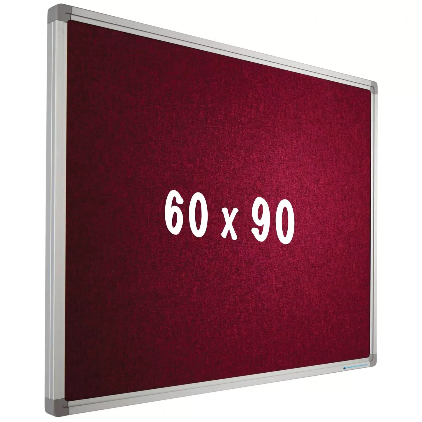 Prikbord Camira stof PRO Bryce - Aluminium frame - Eenvoudige montage - Punaises - Rood - Prikborden - 60x90cm prikbord