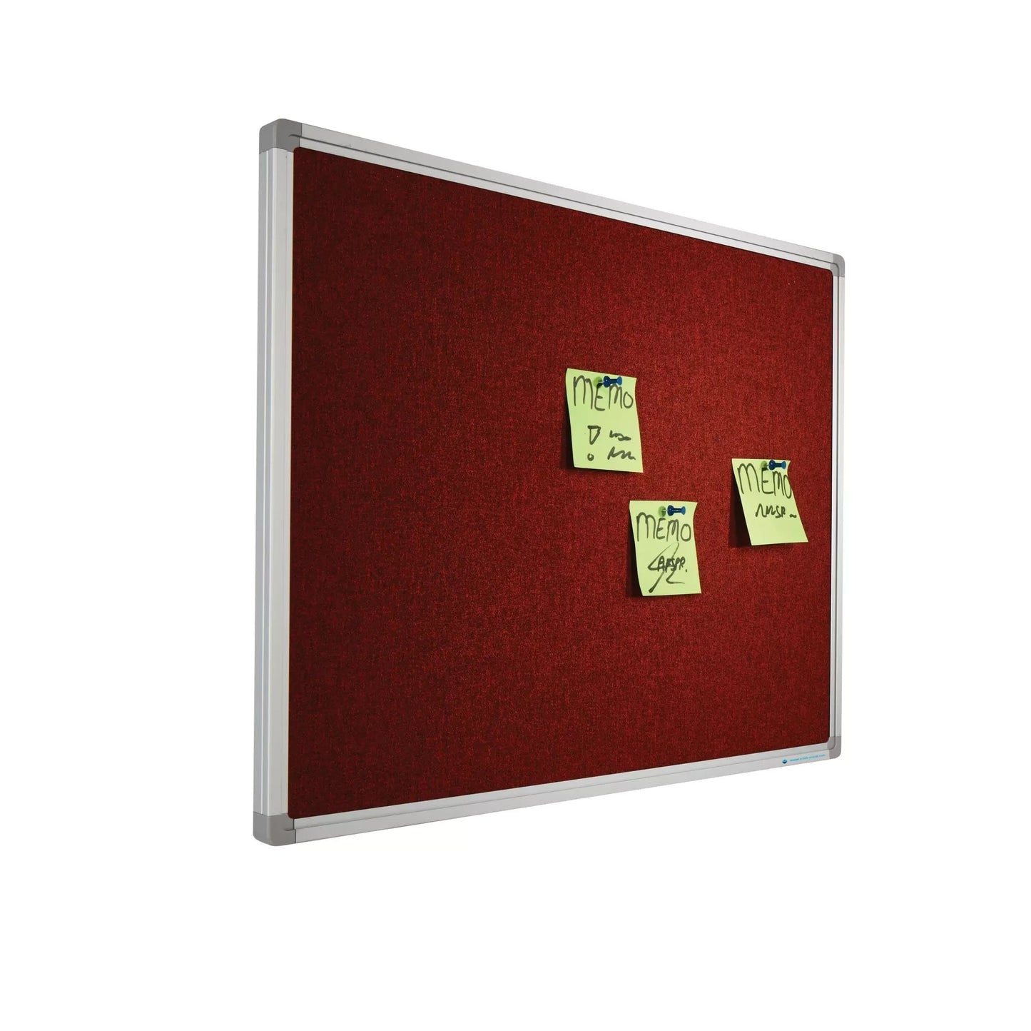 Prikbord Camira stof PRO Charmaine - Aluminium frame - Eenvoudige montage - Punaises - Rood - Prikborden - 60x90cm prikbord