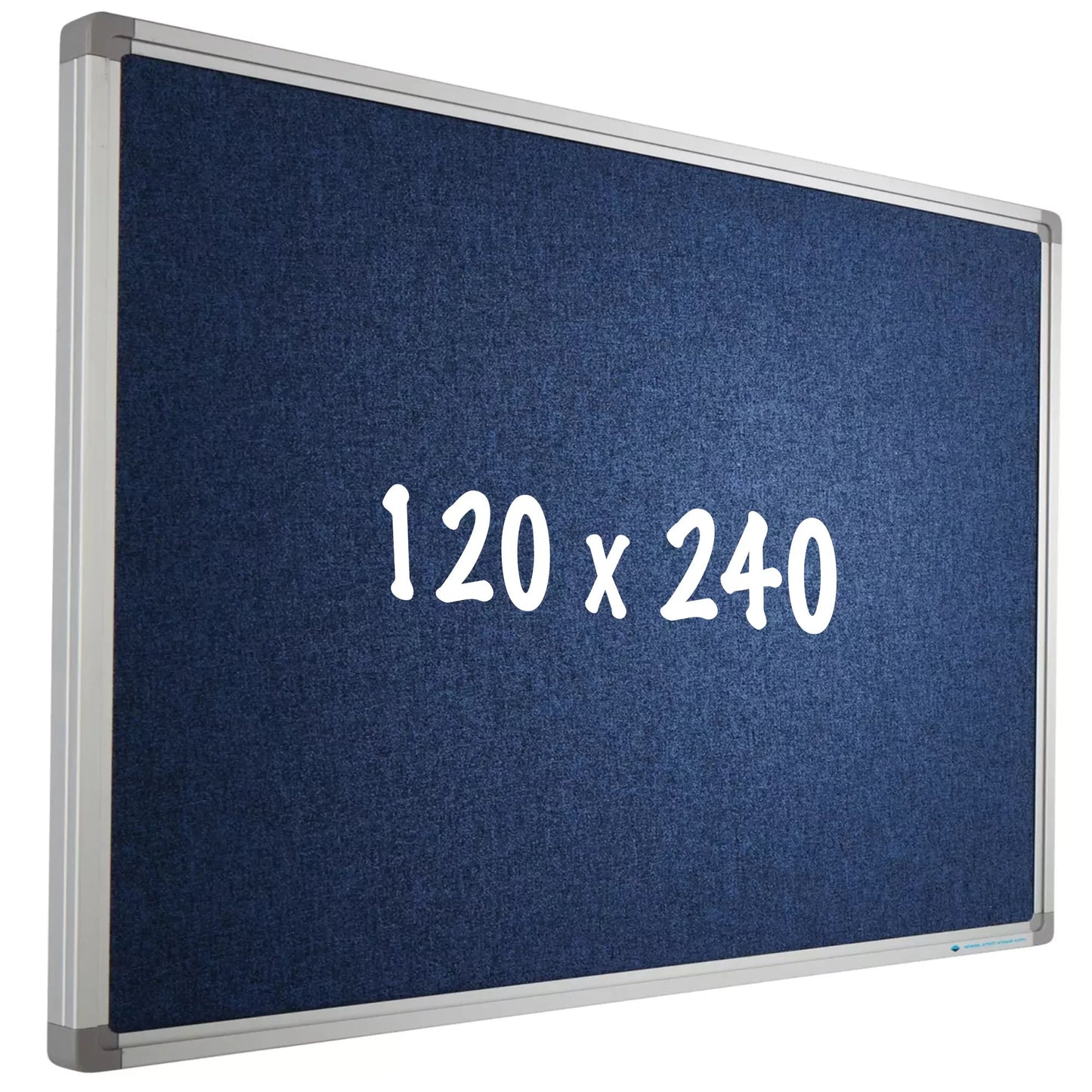 Prikbord Camira stof PRO Elroy - Aluminium frame - Eenvoudige montage - Punaises - Blauw - Prikborden - 120x240cm prikbord