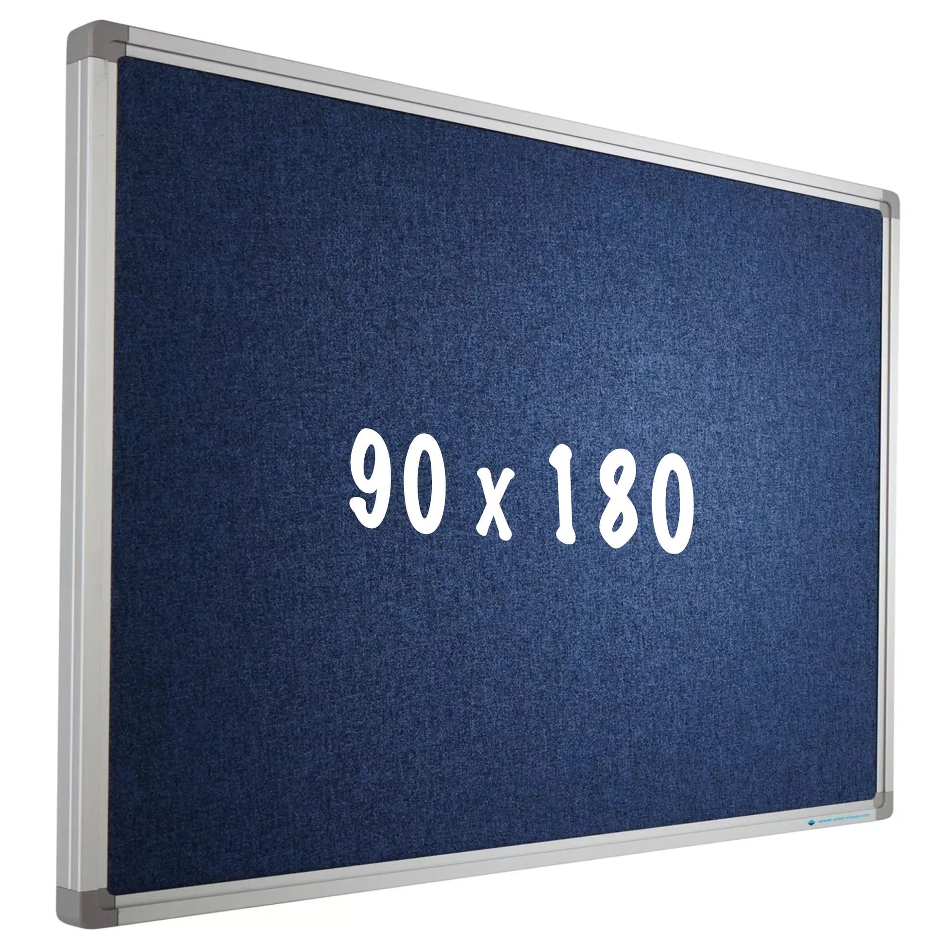 Prikbord Camira stof PRO Pasquale - Aluminium frame - Eenvoudige montage - Punaises - Blauw - Prikborden - 90x180cm prikbord