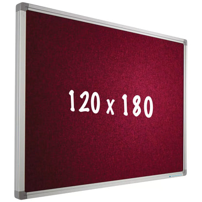 Prikbord Camira stof PRO Sanders - Aluminium frame - Eenvoudige montage - Punaises - Rood - Prikborden - 120x180cm prikbord
