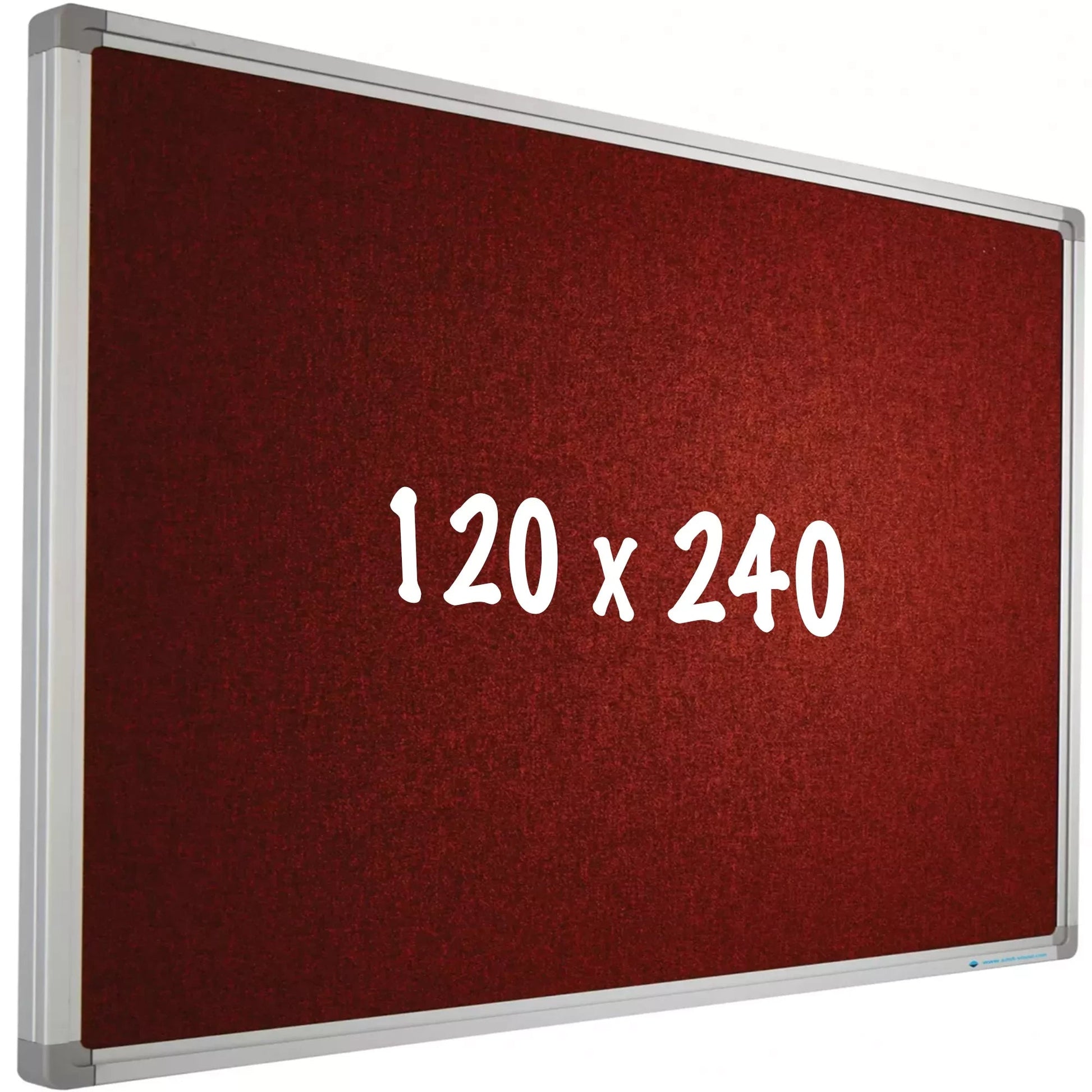 Prikbord Camira stof PRO Santiago - Aluminium frame - Eenvoudige montage - Punaises - Rood - Prikborden - 120x240cm prikbord