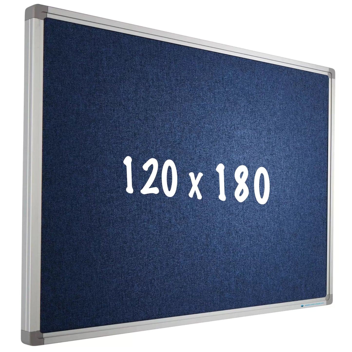 Prikbord Camira stof PRO Willie - Aluminium frame - Eenvoudige montage - Punaises - Blauw - Prikborden - 120x180cm prikbord