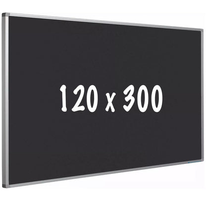 Prikbord kurk PRO Allison - Aluminium frame - Eenvoudige montage - Punaises - Zwart - Prikborden - 120x300cm prikbord