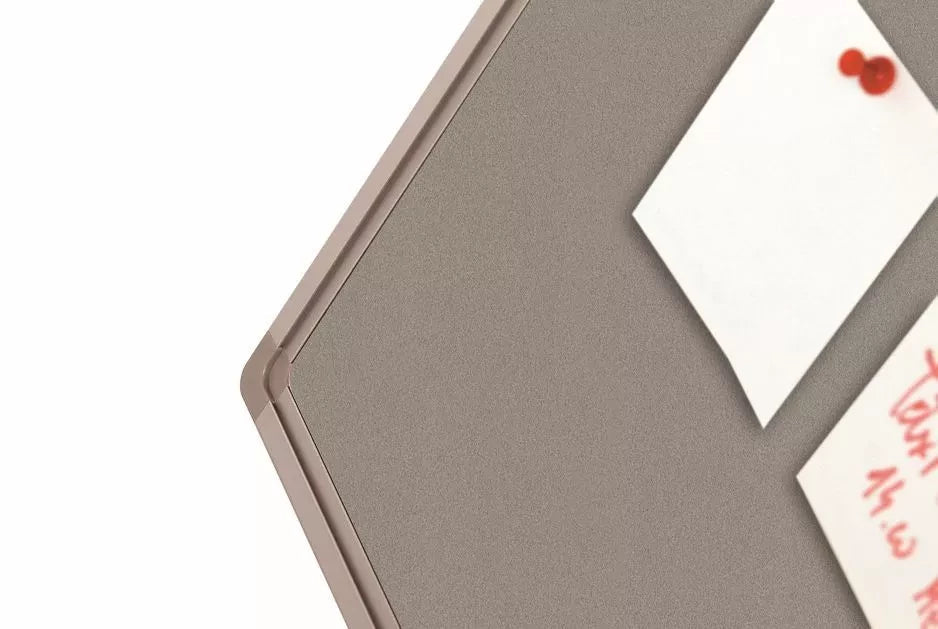 Prikbord kurk PRO Bowman - Aluminium frame - Eenvoudige montage - Punaises - Grijs - Prikborden - 120x240cm prikbord