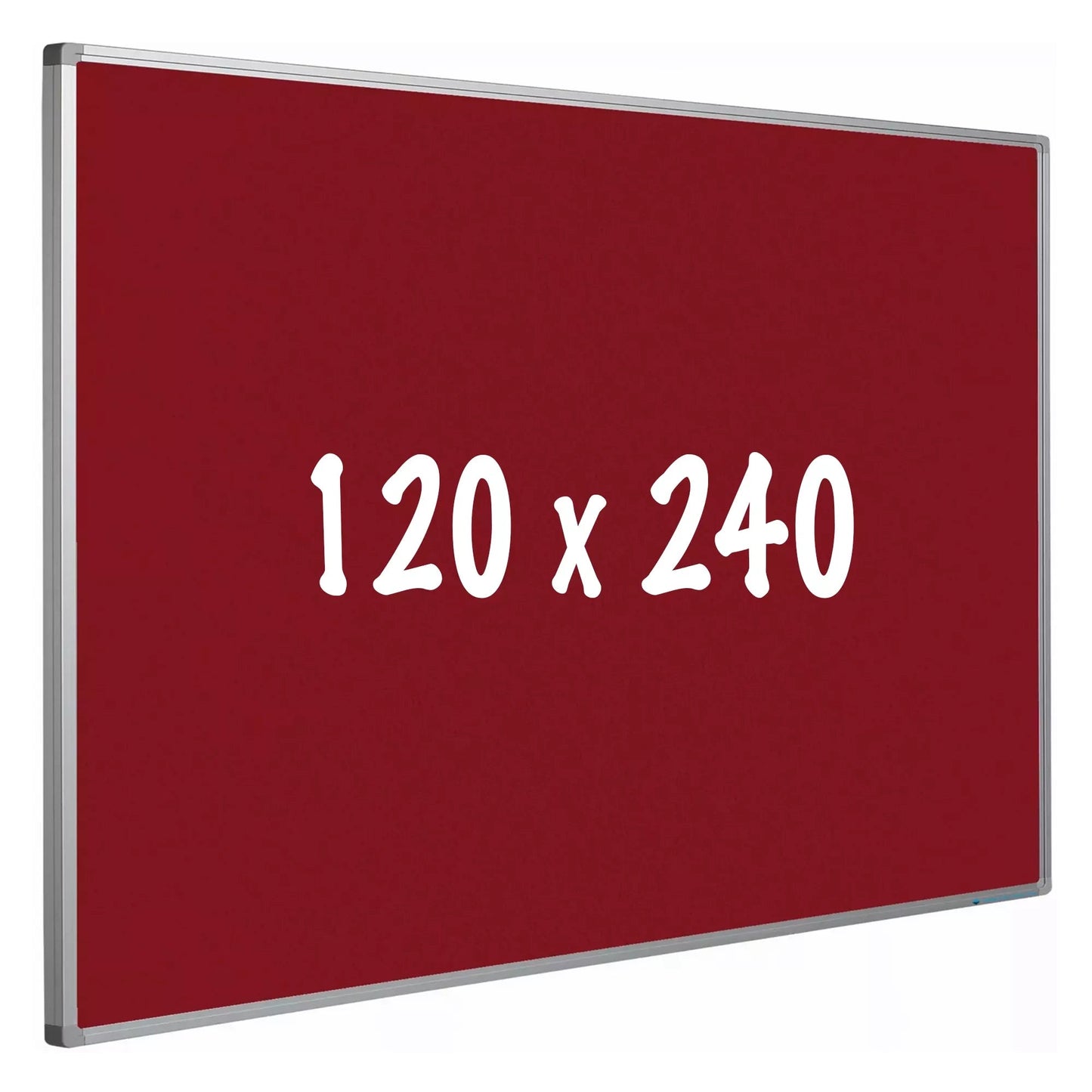 Prikbord kurk PRO Courtney - Aluminium frame - Eenvoudige montage - Punaises - Rood - Prikborden - 120x240cm prikbord