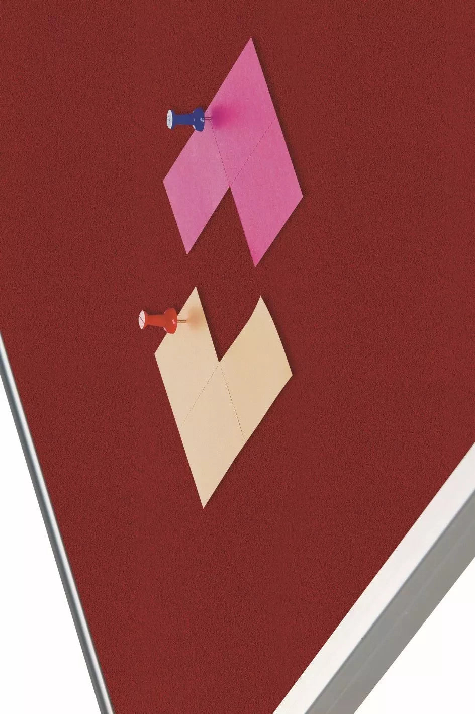 Prikbord kurk PRO Daugherty - Aluminium frame - Eenvoudige montage - Punaises - Rood - Prikborden - 60x90cm prikbord