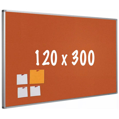 Prikbord kurk PRO Dewey - Aluminium frame - Eenvoudige montage - Punaises - Prikborden - 120x300cm prikbord