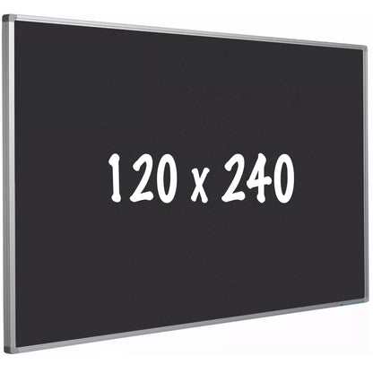 Prikbord kurk PRO Johnathan - Aluminium frame - Eenvoudige montage - Punaises - Zwart - Prikborden - 120x240cm prikbord