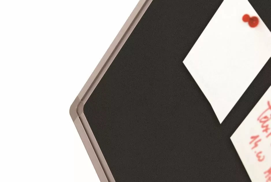 Prikbord kurk PRO Khan - Aluminium frame - Eenvoudige montage - Punaises - Blauw - Zwart - Prikborden - 45x60cm prikbord