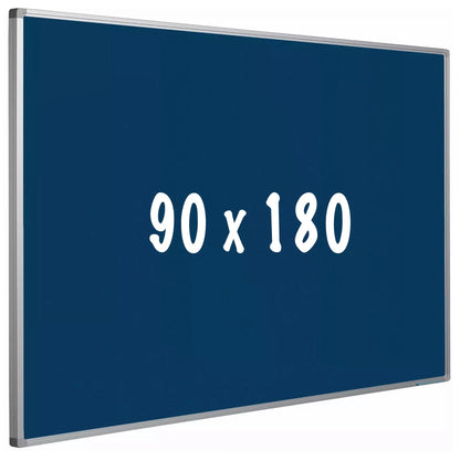 Prikbord kurk PRO Manning - Aluminium frame - Eenvoudige montage - Punaises - Blauw - Prikborden - 90x180cm prikbord
