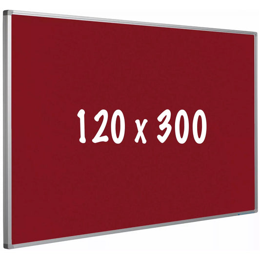 Prikbord kurk PRO Natasha - Aluminium frame - Eenvoudige montage - Punaises - Rood - Prikborden - 120x300cm prikbord