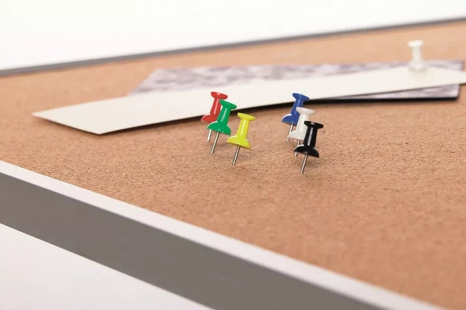 Prikbord kurk PRO Rocky - Aluminium frame - Eenvoudige montage - Punaises - Prikborden - 90x120cm prikbord