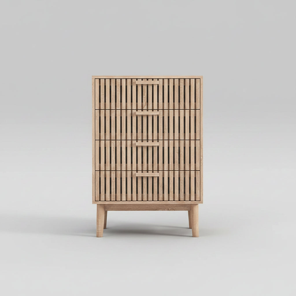Dressoir - 4 Lades - Natuurlijk hout