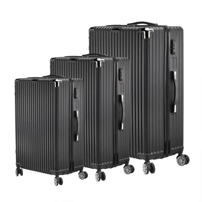 Kofferset - 3-delig Set - 360° Rolwiel - Zwart