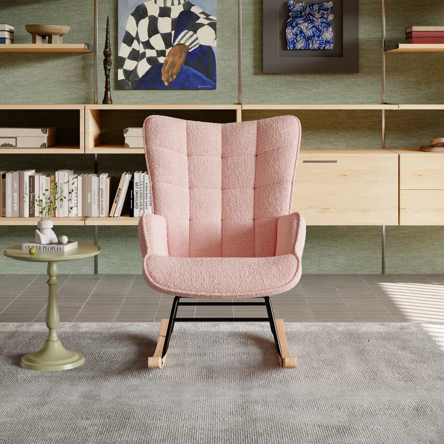 Schommelstoel - Roze - 68x75x92cm