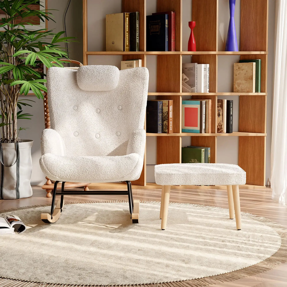 Reclinerstoel met Voetbank - Comfortabele Zitting - Wit