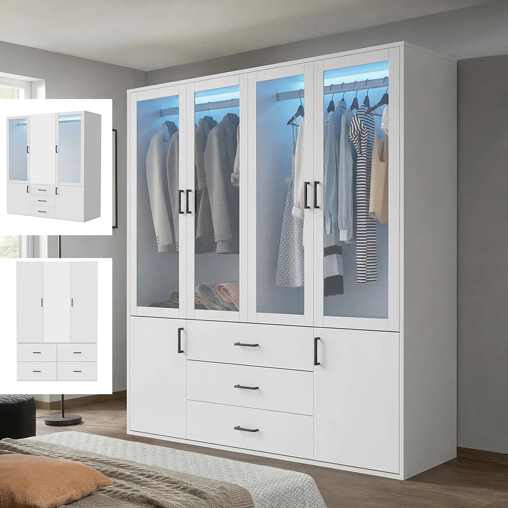 Houten Kast - 3 Ontwerpen - 53x10x60cm, Wit