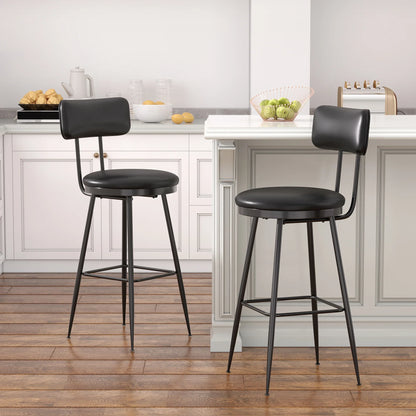 Kunstleren Barstoelen - Set van 2 - Zwart