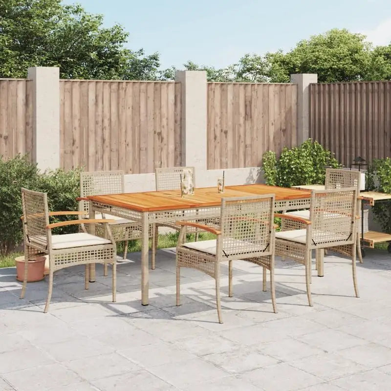 6-Persoons Tuinset - Rotan - Beige