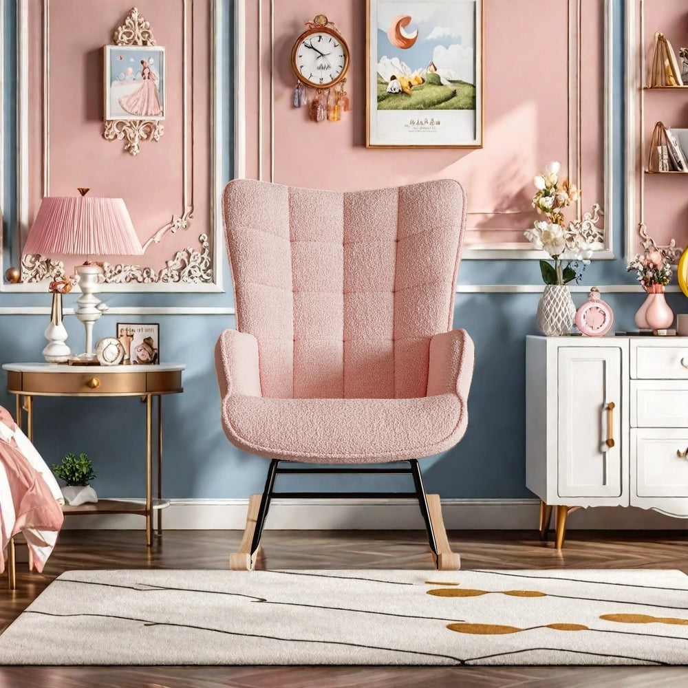 Schommelstoel - Roze - 68x75x92cm