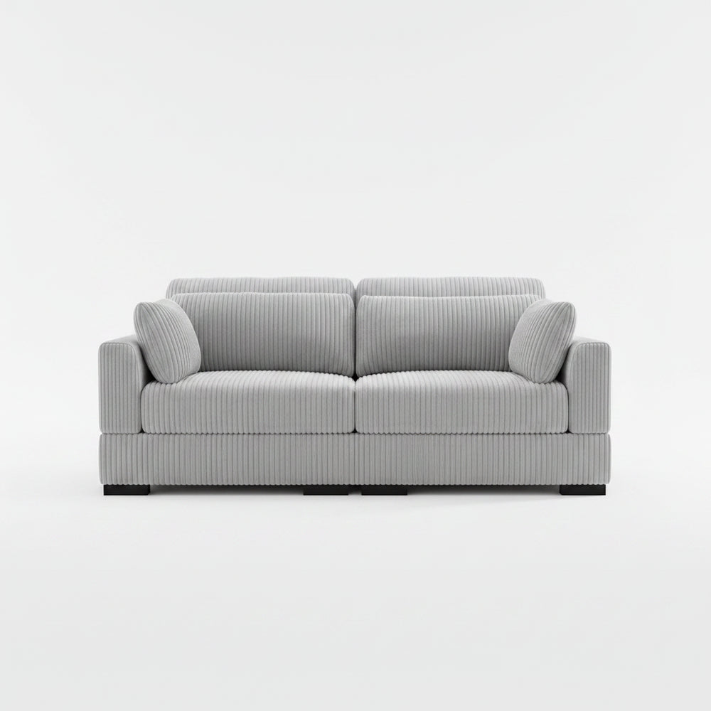 Tweezits Sofa - Gestoffeerd - Grijs