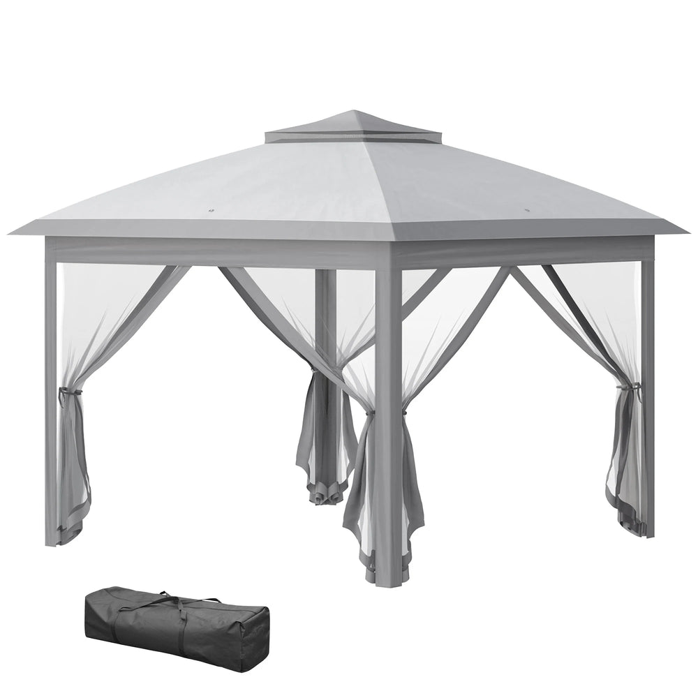 Partytent - 3,3x3,3m - Dichte Zijkant - Grijs
