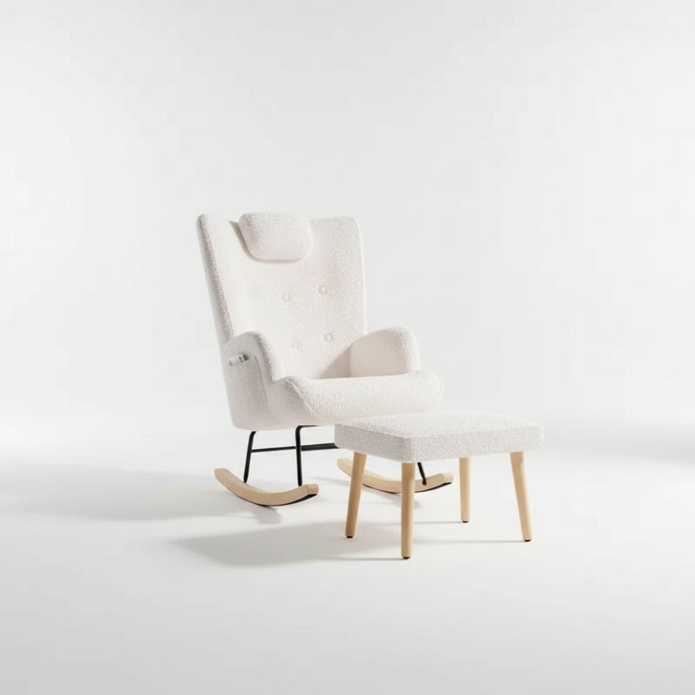 Reclinerstoel met Voetbank - Comfortabele Zitting - Wit