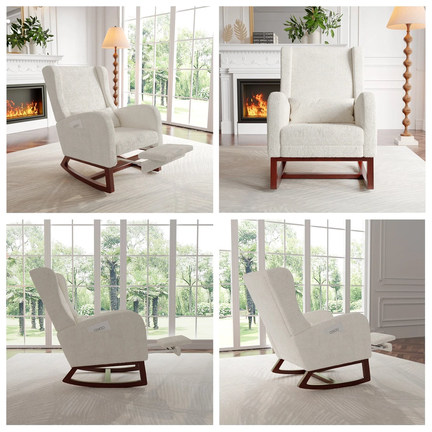 Reclinerstoel met Voetsteun - Gebroken Wit