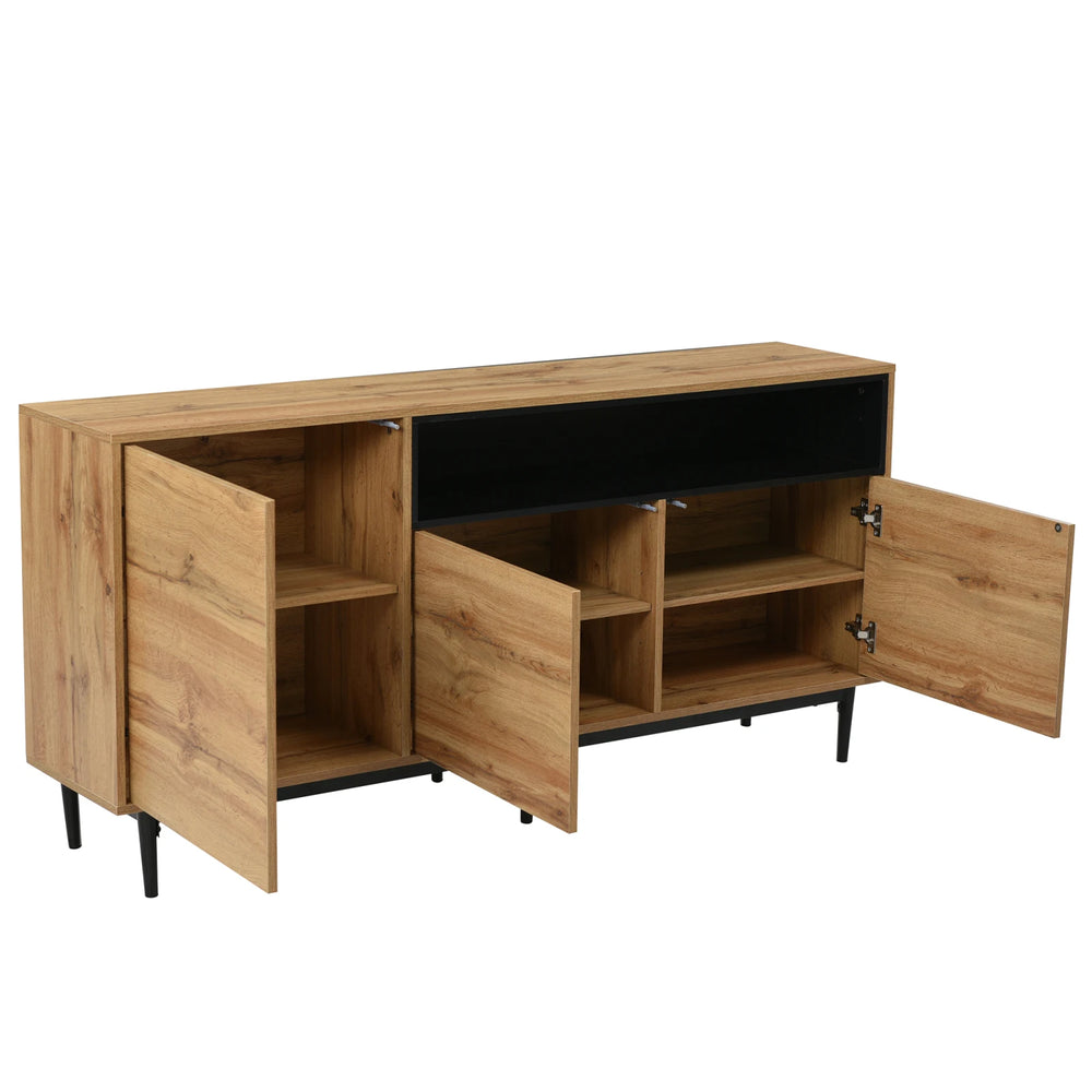 TV-meubel - 160x35x76cm - Lichtbruin