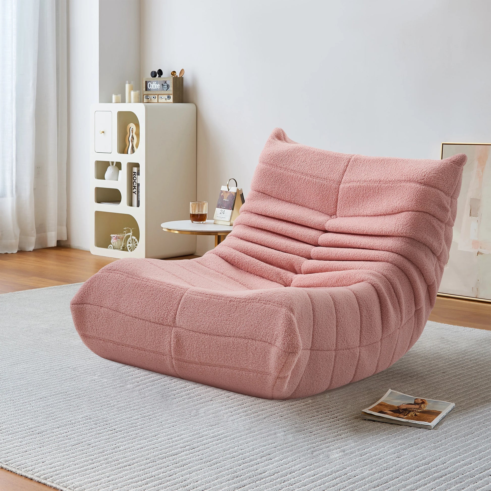 Kunstleer Reclinerstoel - 86x65x75cm, Beige + Groen + Rood