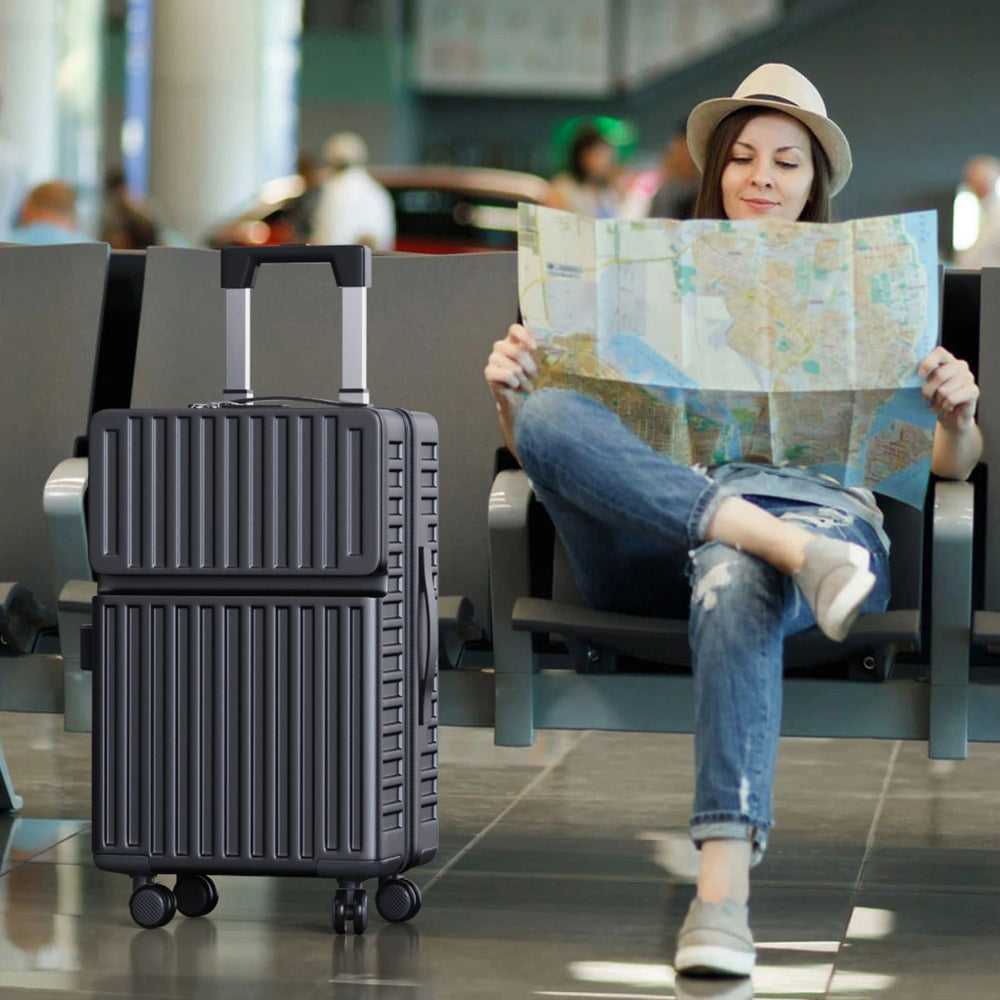 Koffer Set - Twee-Delig Set - Met TSA Slot - Vier-Wiel Koffer