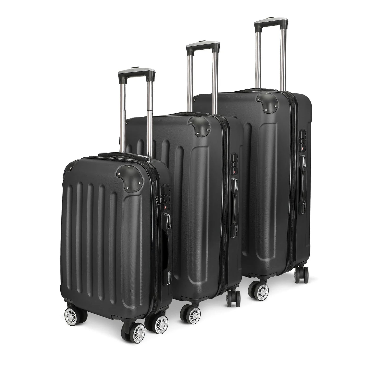 Koffer Set - 3-delig - Met Dubbele Wielen en Praktische TSA Sloten