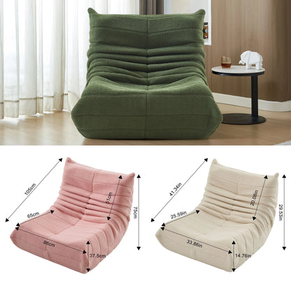 Kunstleer Reclinerstoel - 86x65x75cm, Beige + Groen + Rood