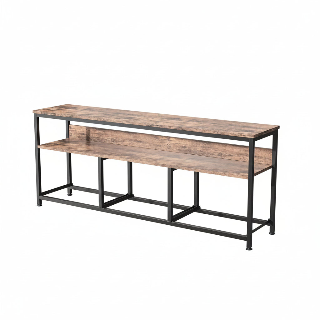 TV-meubel - 137cm - Met LED-verlichting & 3 stoffen laden