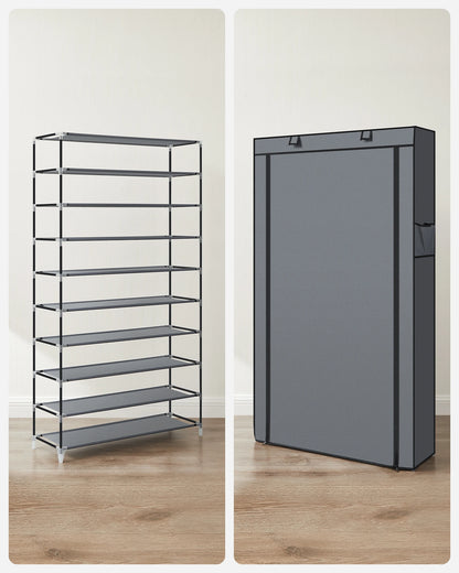 SONGMICS shoe rack 10-level shoe cabinet for up to 40 pairs of shoes