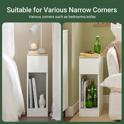 SoBuy FBT111 Bedside table with drawer for box spring bed sofa table side table table narrow phone table bedside cabinet