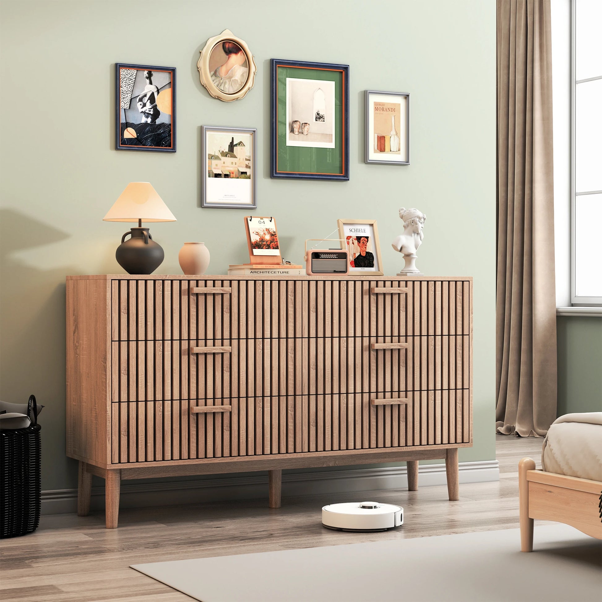 Anajqaqia Drawer Chest, Suitable for Living Room and Bedroom, Dimensions: 60x34x91 Cm / 100x34x73 Cm