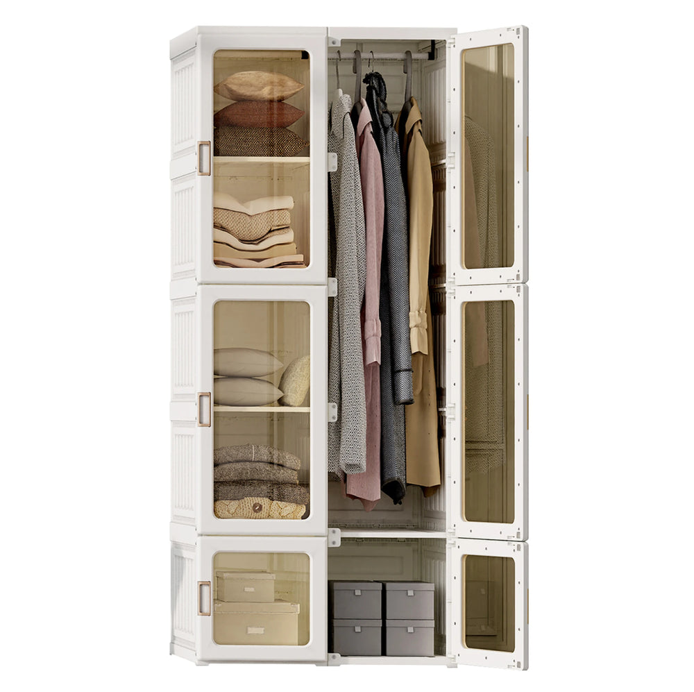 Opvouwbare Kledingkast - Wit - 69x50x170cm